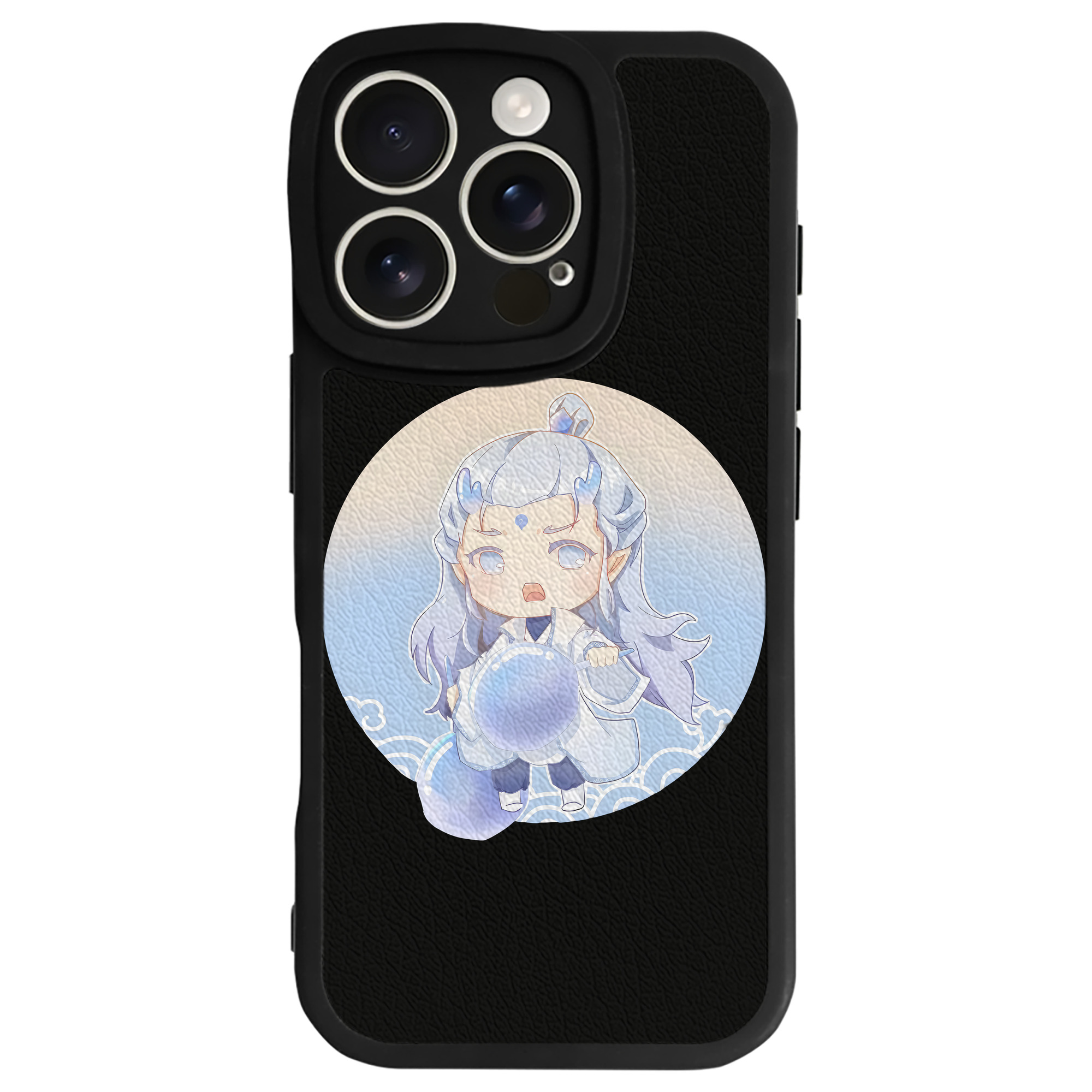 （画像用） Ne Zha 2 ナタ 魔童の大暴れ 【iPhone 16シリーズ対応】シリコンスマホケース（レザー調） 材質：シリコン